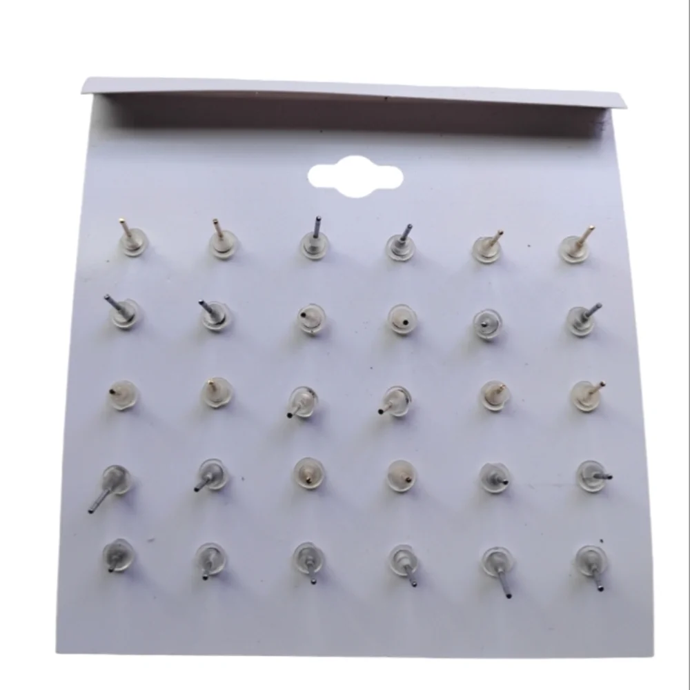 NWT Stud earrings, flowers, hearts, faux pearls, hoops, faux diamond - Picture 2 of 2